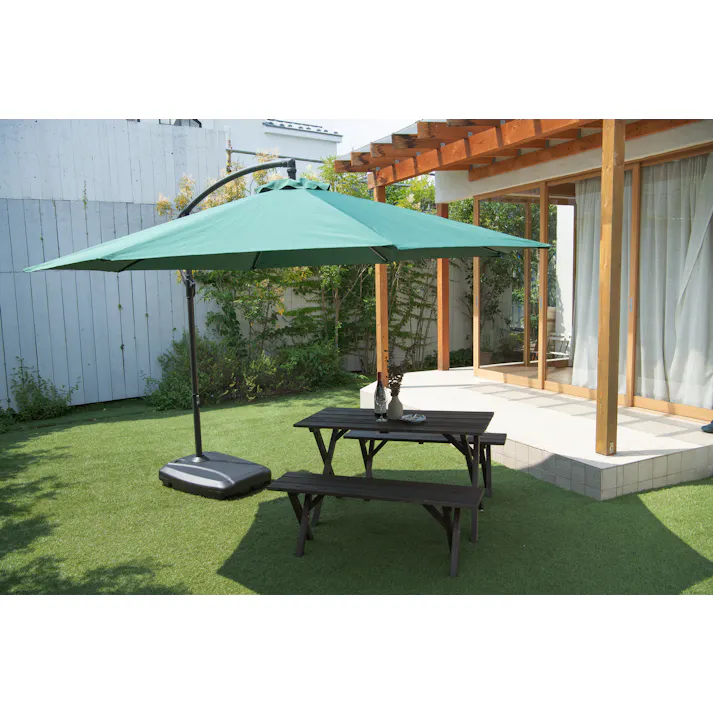 Living Out ハンギングパラソル グリーン (パラソルのみ) 4589792852197【別送品】