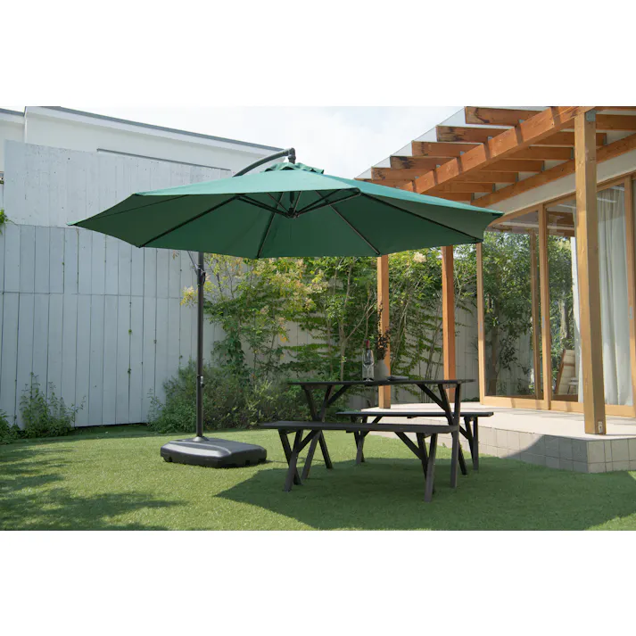 Living Out ハンギングパラソル グリーン (パラソルのみ) 4589792852197【別送品】