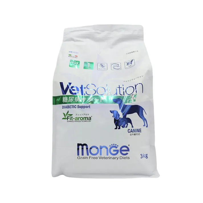 MONGE ベッツソリューション 犬用糖尿病サポート 3kg食事療法食 4582559382814【別送品】
