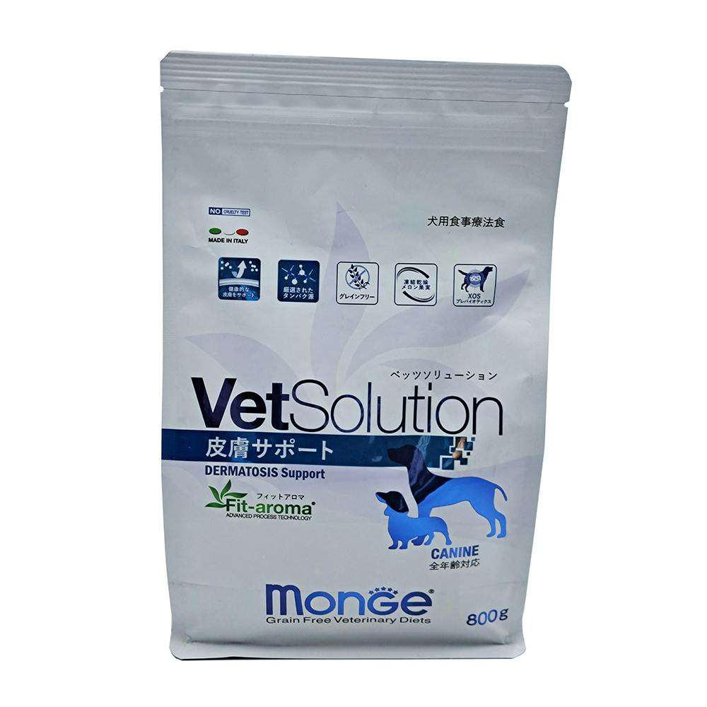 MONGE ベッツソリューション 犬用皮膚サポート 800g 食事療法食 4582559382852 療法食(犬用ドライフード) MONGE ベッツソリューション 犬用皮膚サポート 800g 食事療法食 4582559382852 療法食(犬用ドライフード)