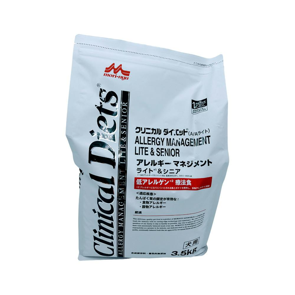森乳サンワールド 犬用クリニカルダイエットアレルギーマネジメントライトシニア 3.5kg 食事療法食 4978007004870 療法食(犬用ドライフード) 森乳サンワールド 犬用クリニカルダイエットアレルギーマネジメントライトシニア 3.5kg 食事療法食 4978007004870 療法食(犬用ドライフード)